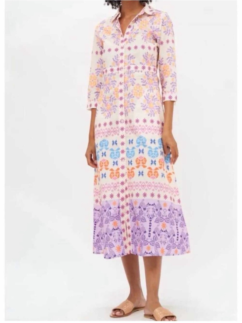 Oliphant Paradiso Shirt Dress 2XL Cotton Beach Boho Vacation Cruise